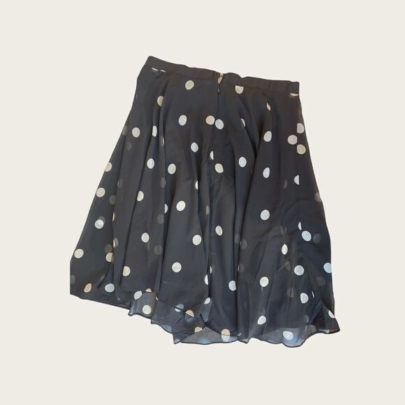 Premise Dotted Full Circle Skirt - Black and White - Size 8 - Picture 1 of 4